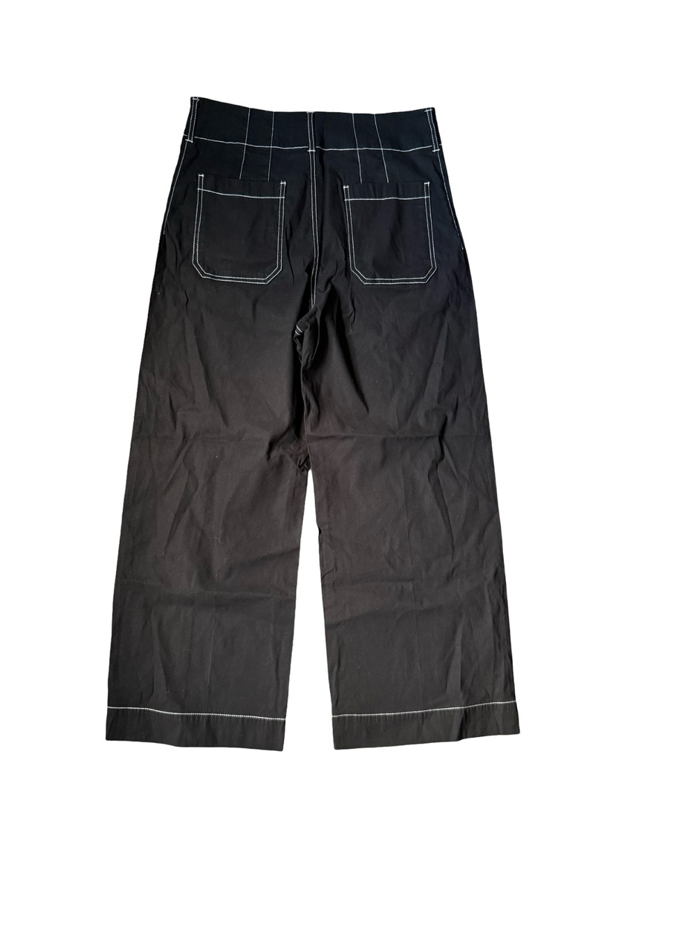 Maeve The Colette Black Contrast Wide Leg Pants Size 29 with Contrast Stitching - Picture 4 of 5